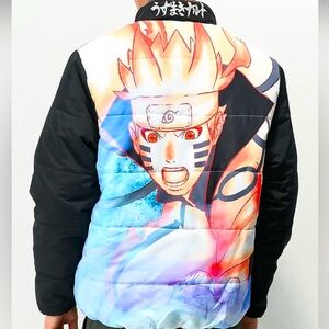 PRIMITIVE Naruto Shippuden BLACK PUFFER JACKET